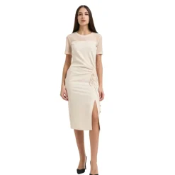 Gathered Split Dress