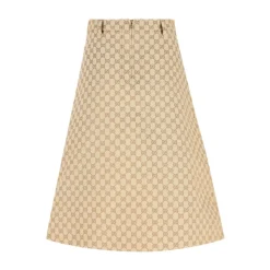 GG Cotton Canvas Fabric Skirt