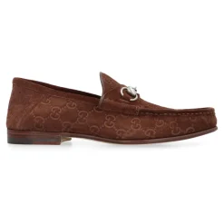 GG-motiv Horsebit Suede Loafers
