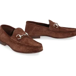 GG-motiv Horsebit Suede Loafers