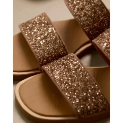 Glitter Sandal i Ler Glitter
