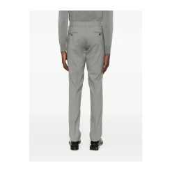 Grå Bomuld Straight Leg Bukser