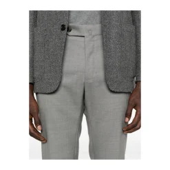 Grå Bomuld Straight Leg Bukser