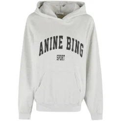 Grå Melange Hættetrøje