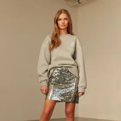 Grå Melange Ski Patrol Sweatshirt til Kvinder