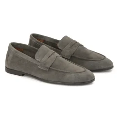 Grå ruskind loafers