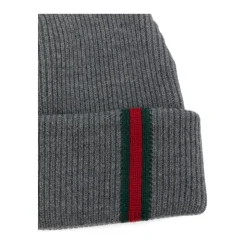 Grå Signatur Web Stripe Uld Hat