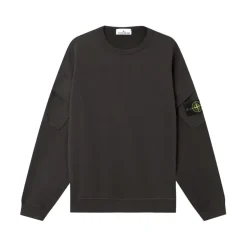 Grå Sweaters med Compass Logo Print