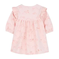 Grafisk Print Ruffled Detaljer Pink Sæt