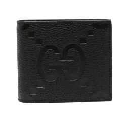 Grained Læderpung med Præget Logo