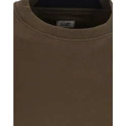 Grøn Crewneck Sweatshirt med Lynlåslomme