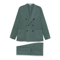 Grøn dobbeltradet kjole med lynlås