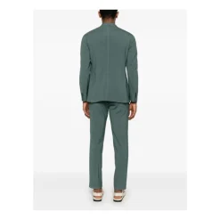 Grøn dobbeltradet kjole med lynlås