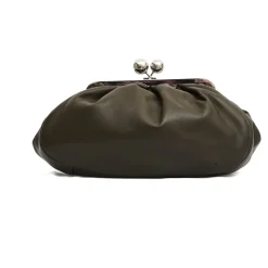 Grøn Håndtaske med Unik Lukning