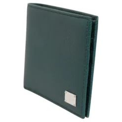 Grøn læder DG-logo Bifold tegnebog