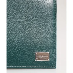 Grøn læder DG-logo Bifold tegnebog