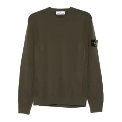 Grøn Rund Hals Langærmet Jersey