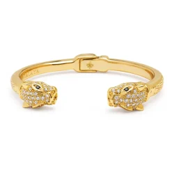 Guld CZ Panther Armbånd