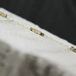 Guld Firkantet Perlearmbånd