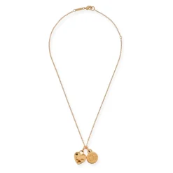 Gylden Bijoux Charme med Monogram Hjerte