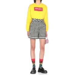 Gylden Sweater med Paris Logo Patch