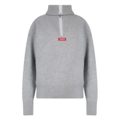 Half-Zip Boxy-Fit Uld Sweater