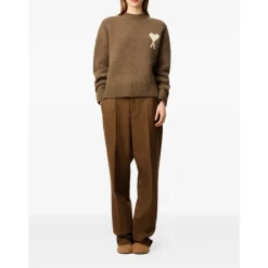 Hasselnødbrun Crew Neck Sweater