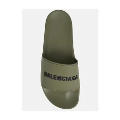Herresandal i khaki med 3D-logo