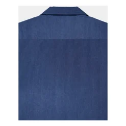 Himmelblå Chambray Skjorte med Hawaiikrave