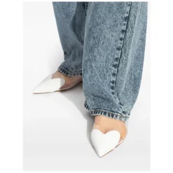 Hjerte-motiv slingback flade sko