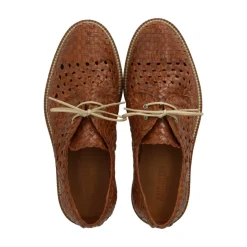 Håndflettet Snøresko - Tan Braid