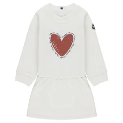 Hvid Baby Bomulds Kjole Pige Logo Print