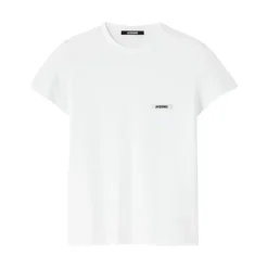 Hvid Bomulds T-Shirt Gros Grain