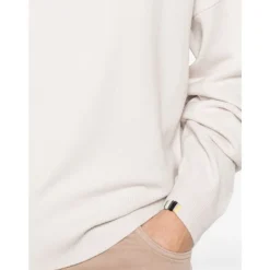 Hvid Cashmere Sweater med Crew Neck