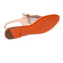 Hvid lædersandal med tårem