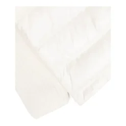 Hvid sweater til børn med logo-patch og quiltet front