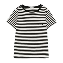 Hvid T-shirt SS Mode Stil