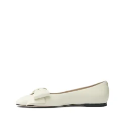 Hvide Bow Ballet Flats