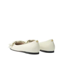 Hvide Bow Ballet Flats