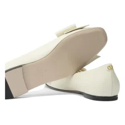 Hvide Bow Ballet Flats