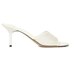 Hvide lædersandaler