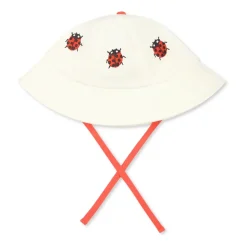 Ivory Bomuldscloche med Ladybugs Broderi