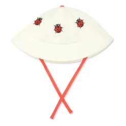 Ivory Bomuldscloche med Ladybugs Broderi