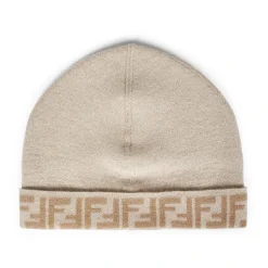 Jacquard Reversibel Beige Uld Cashmere Hue