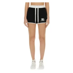 Jersey Shorts med Logo Broderi