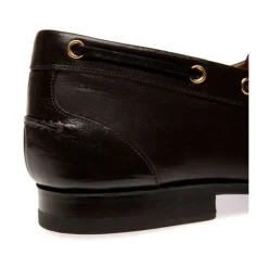 Kaffebrune Læder Flade Sko