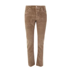 Khaki Brune Slim-Fit Denim Bukser