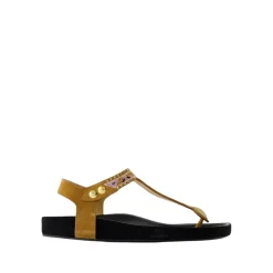 Khaki Læder Sandaler - Enore