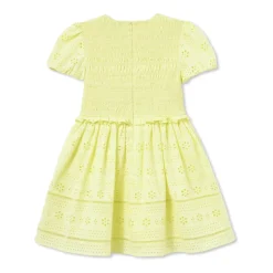 Kjole med åbenvævet kant