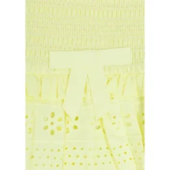 Kjole med åbenvævet kant